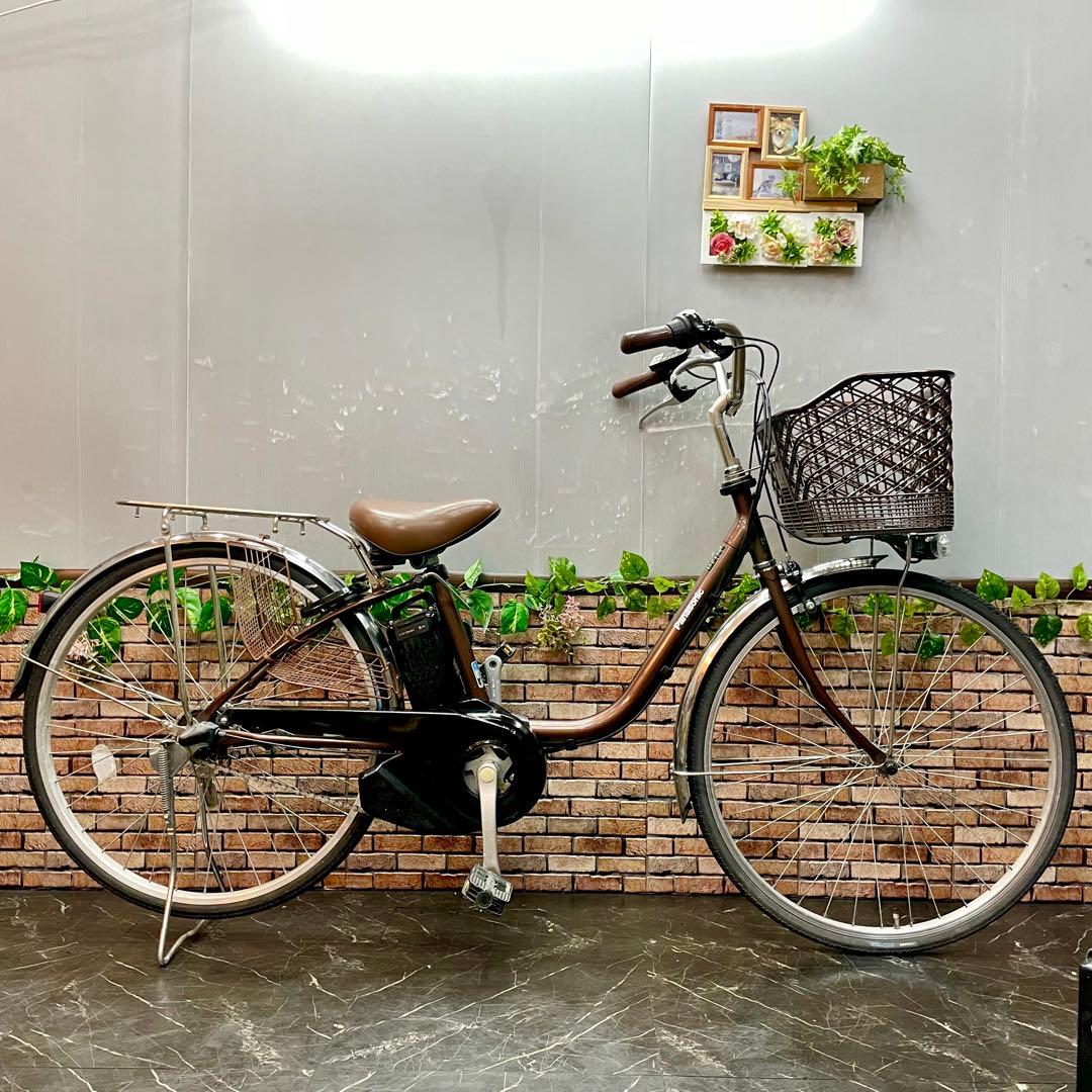 【8】電動自転車 Panasonic ビビ DX ブラウン 26インチ