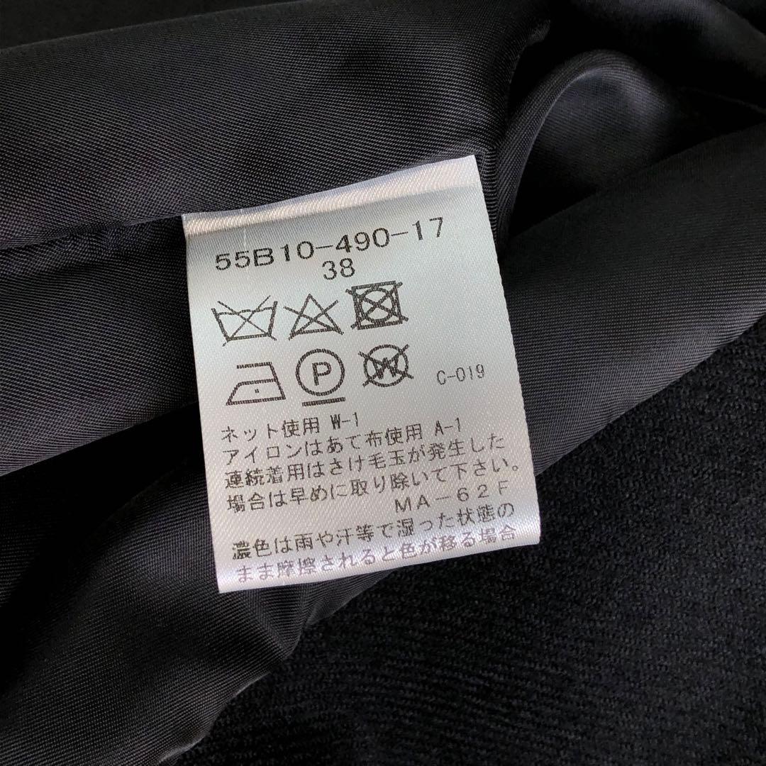 極美品 希少 ブルーレーベルクレストブリッジ トレンチコート チェック フリンジ