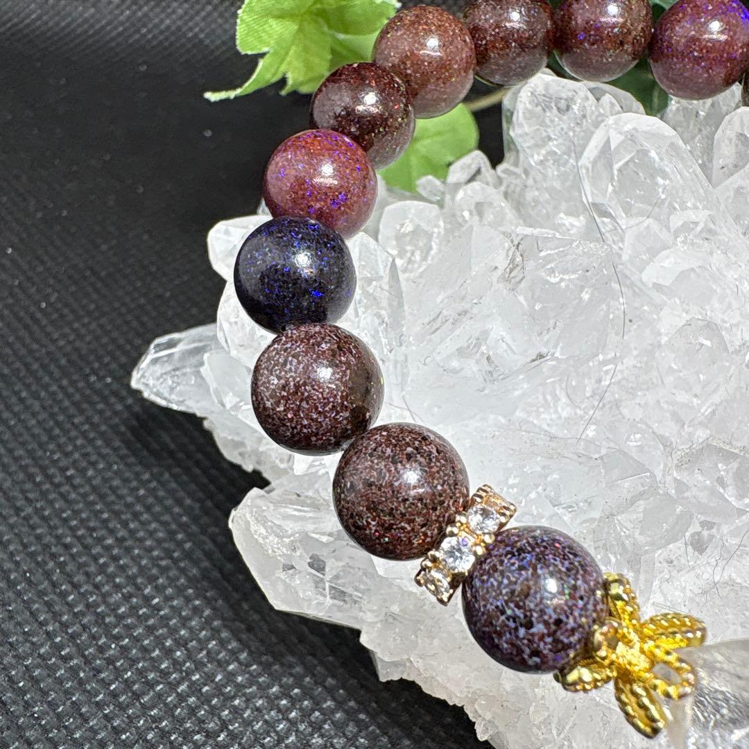 ＊もなもな＊水入り水晶（オーバル）　マトリックスオパール　ブレスレット