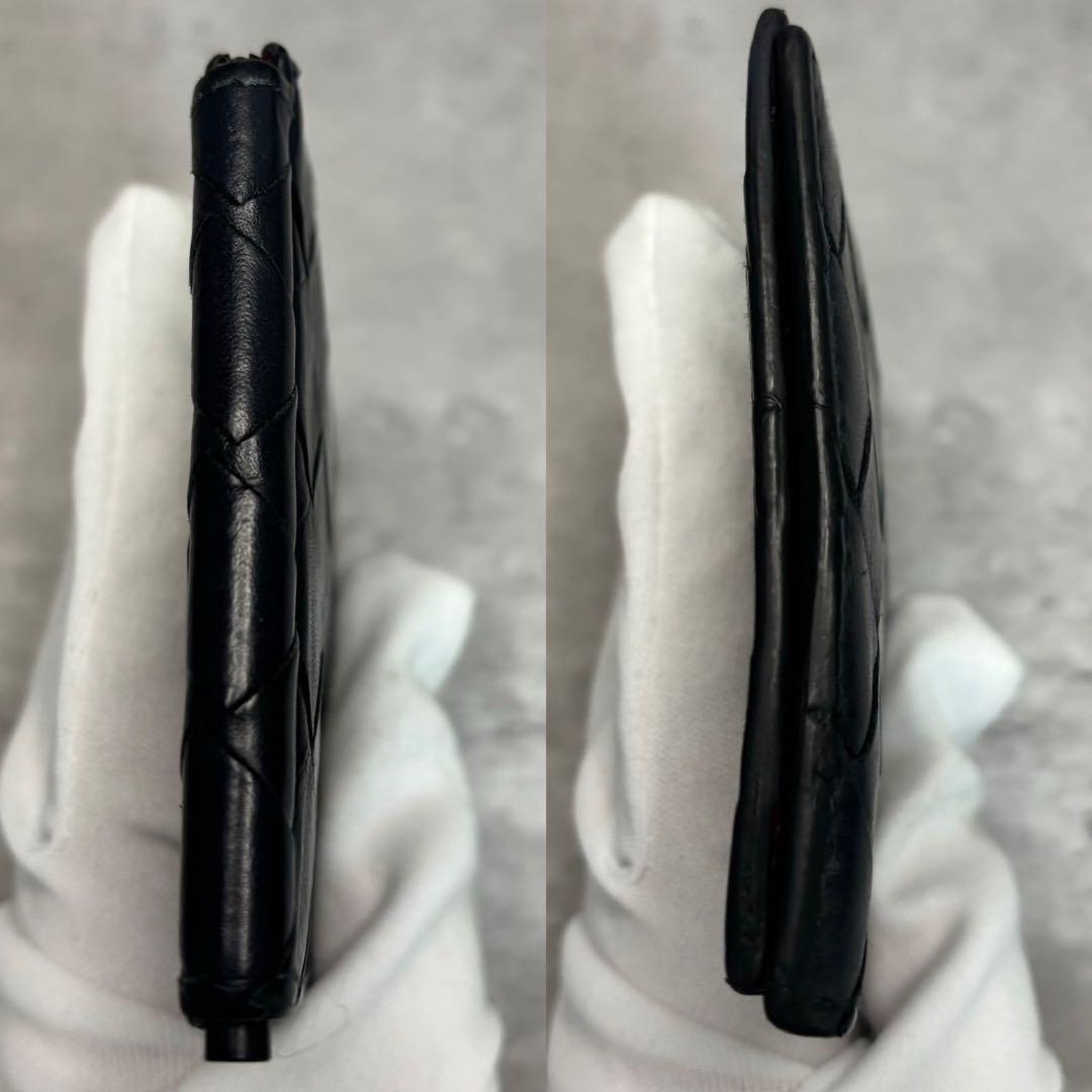 極美品✨ボッテガヴェネタ マネークリップ マキシイントレチャート バイカラー