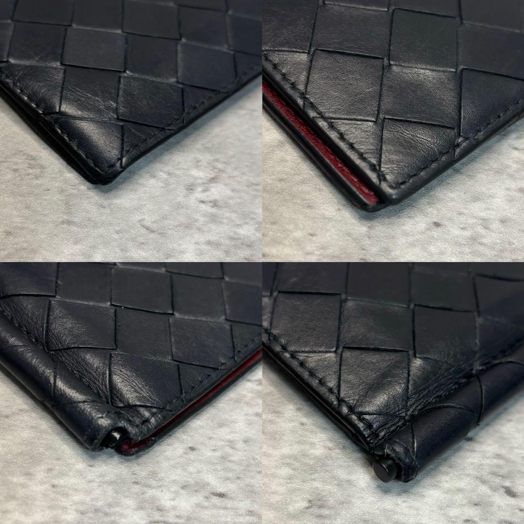 極美品✨ボッテガヴェネタ マネークリップ マキシイントレチャート バイカラー