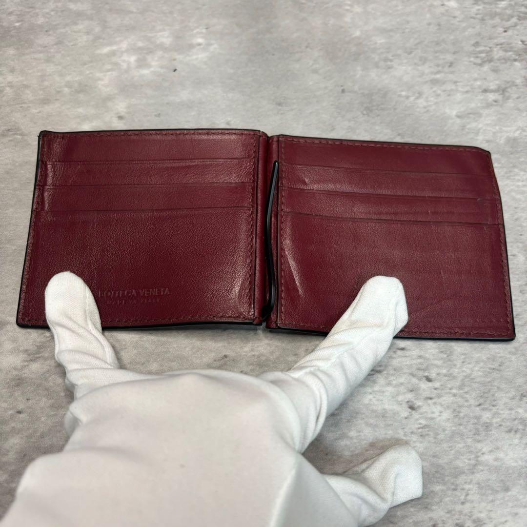 極美品✨ボッテガヴェネタ マネークリップ マキシイントレチャート バイカラー