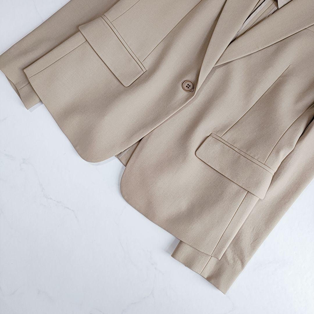 美品✨セオリー 薄手 ウール テーラードジャケット ベージュブラウン M