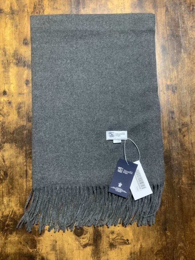 と*え様 美品Johnstons ジョンストンズ大判ストールジョンストンズ　グレ