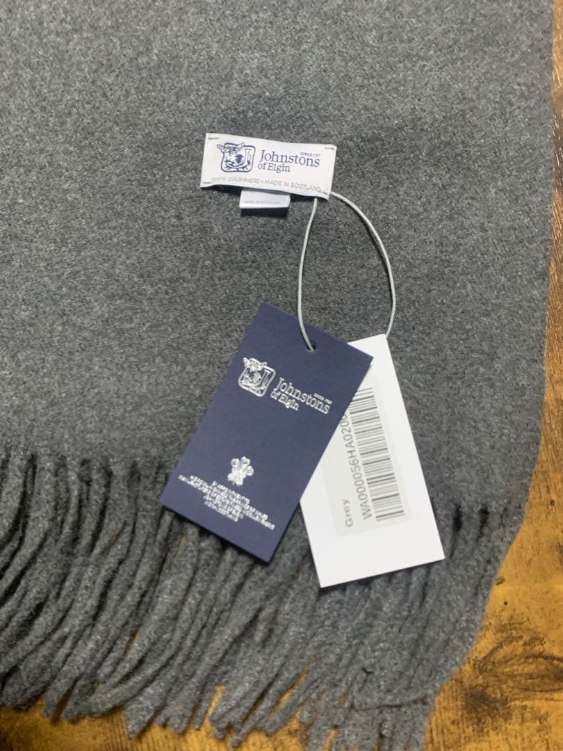 と*え様 美品Johnstons ジョンストンズ大判ストールジョンストンズ　グレ