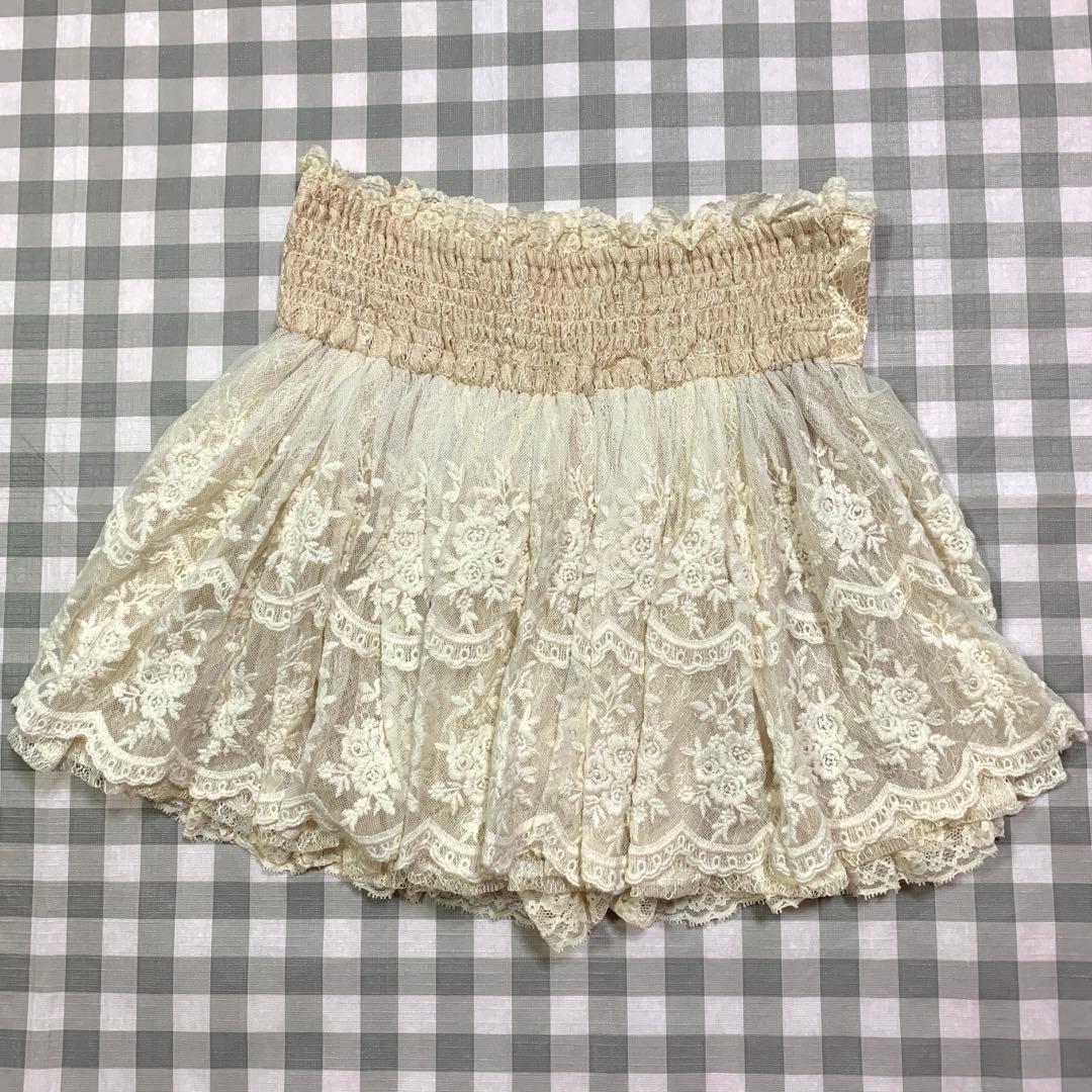 LIZLISA 希少 レース フリル スカパン