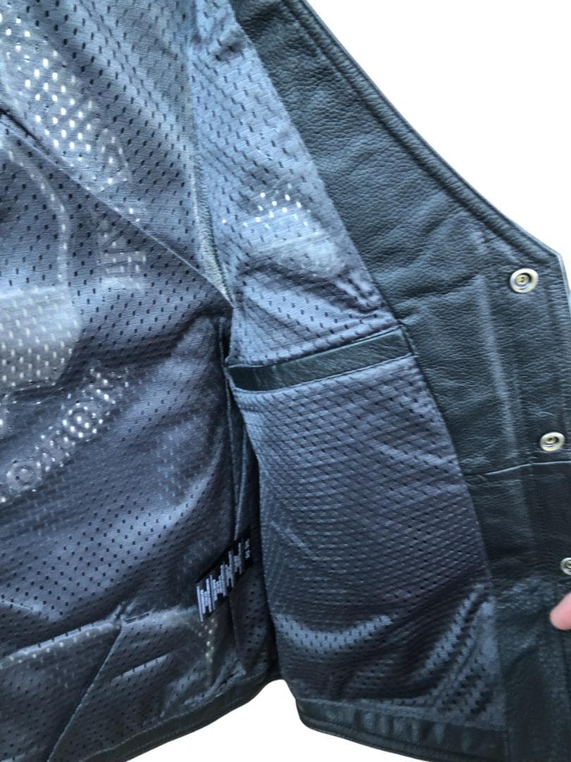 [在庫処分] 新品 Harley-Davidson 本革ベスト ブラック/L