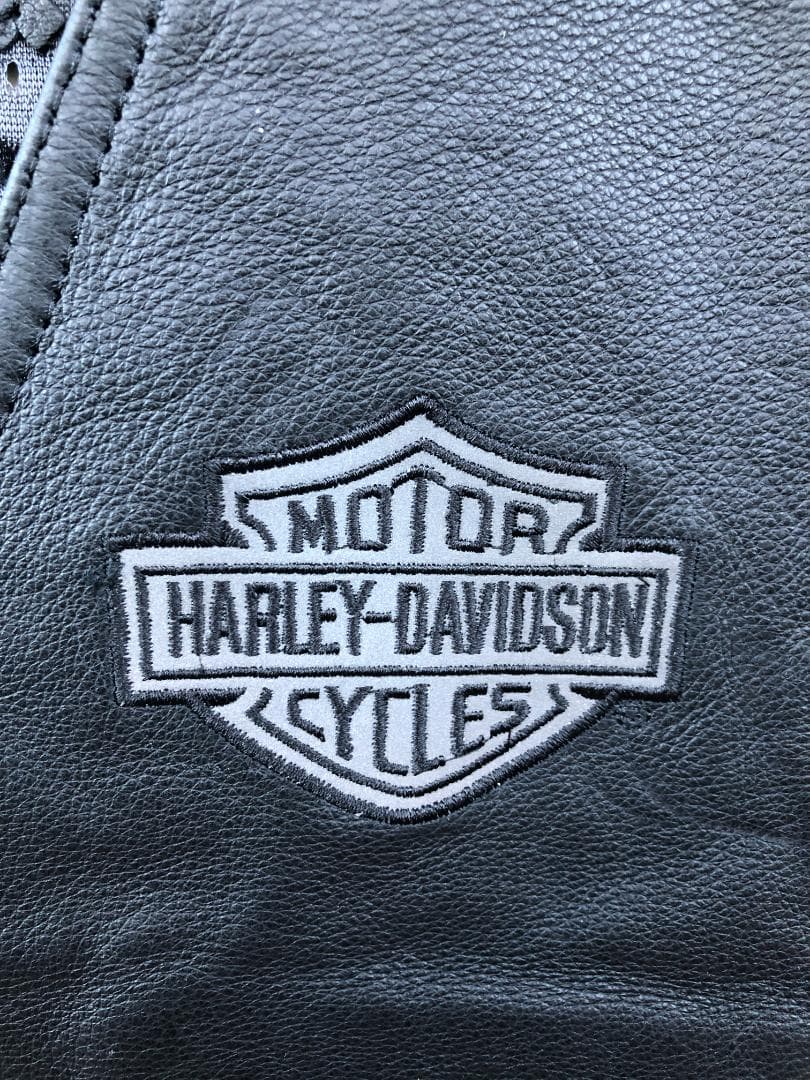 [在庫処分] 新品 Harley-Davidson 本革ベスト ブラック/L