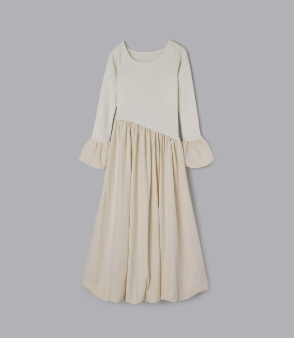 ニットドッキングバルーンワンピース