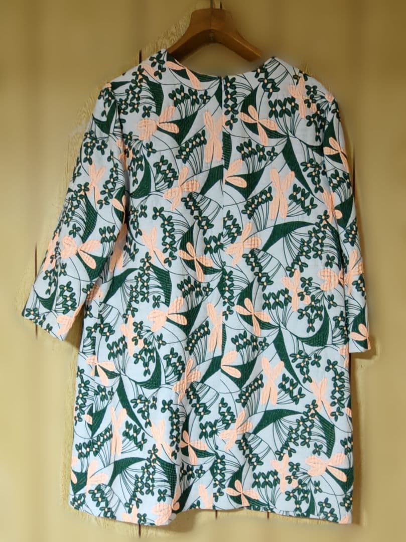 TABASA／ふくれフラワージャガードチュニック／ピンク