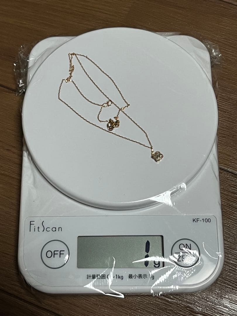 K18 ダイヤモンド　フラワーモチーフ　ネックレス