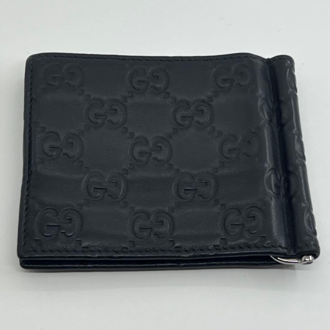 GUCCI 二つ折り gg グッチシマ マネークリップ カードケース 0490