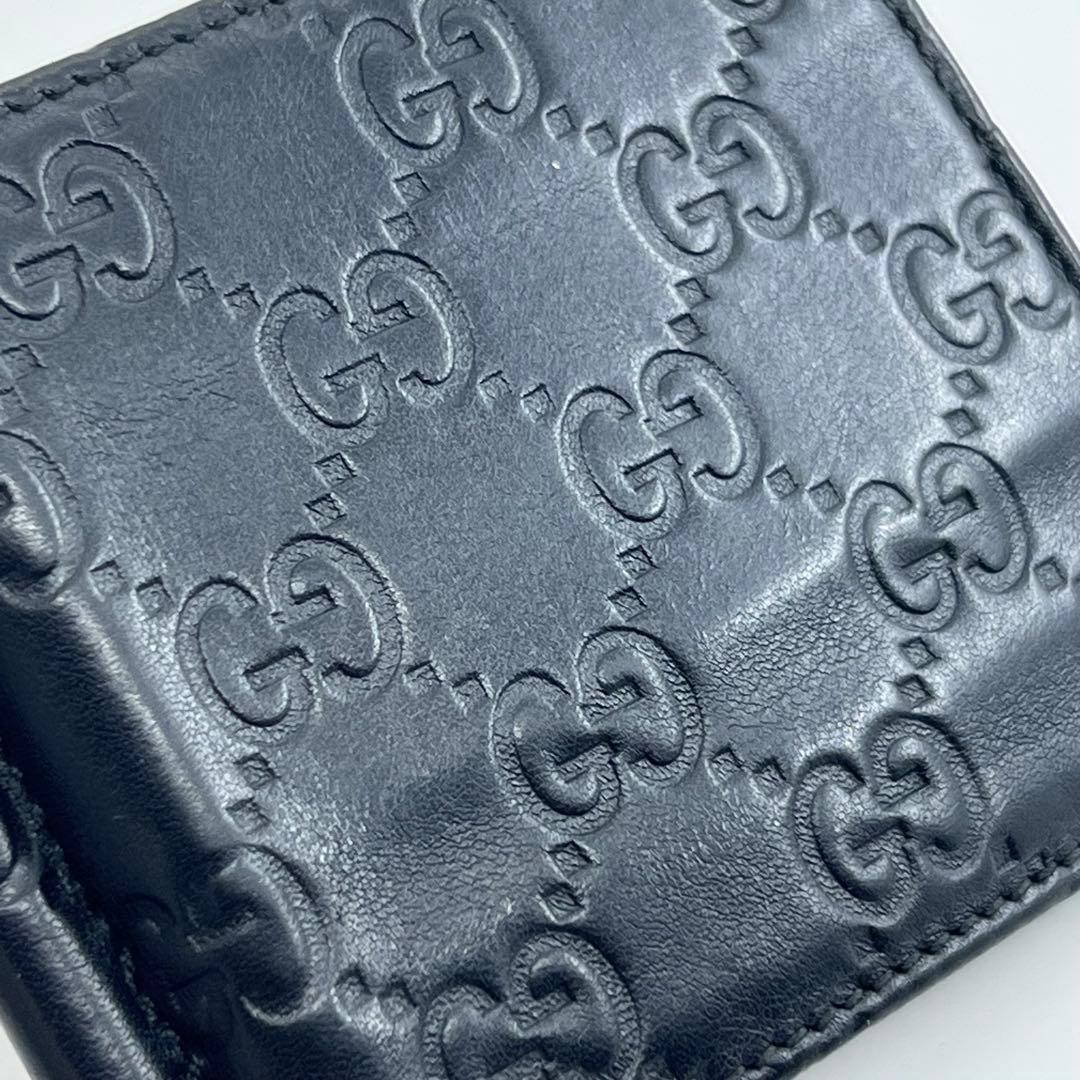 GUCCI 二つ折り gg グッチシマ マネークリップ カードケース 0490
