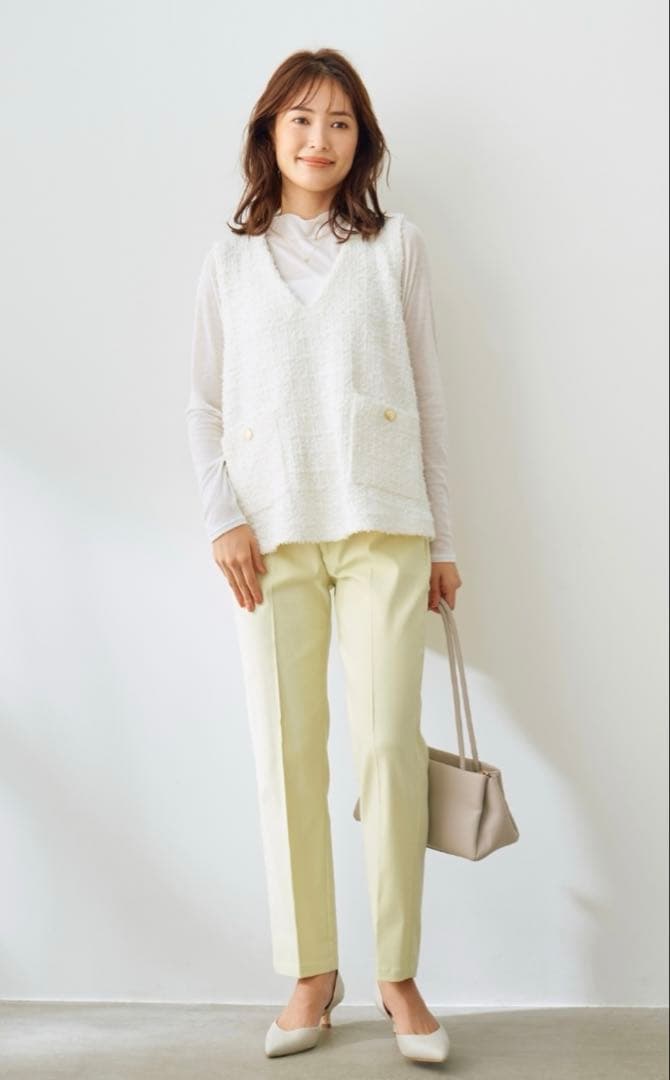 ストラ　Aラインツイードディニットツイードベスト