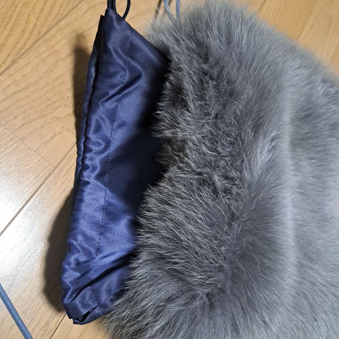 モ*ロ様 定価7万 LUDLOW ボリューム フォックスファー ハンドバッグ 巾