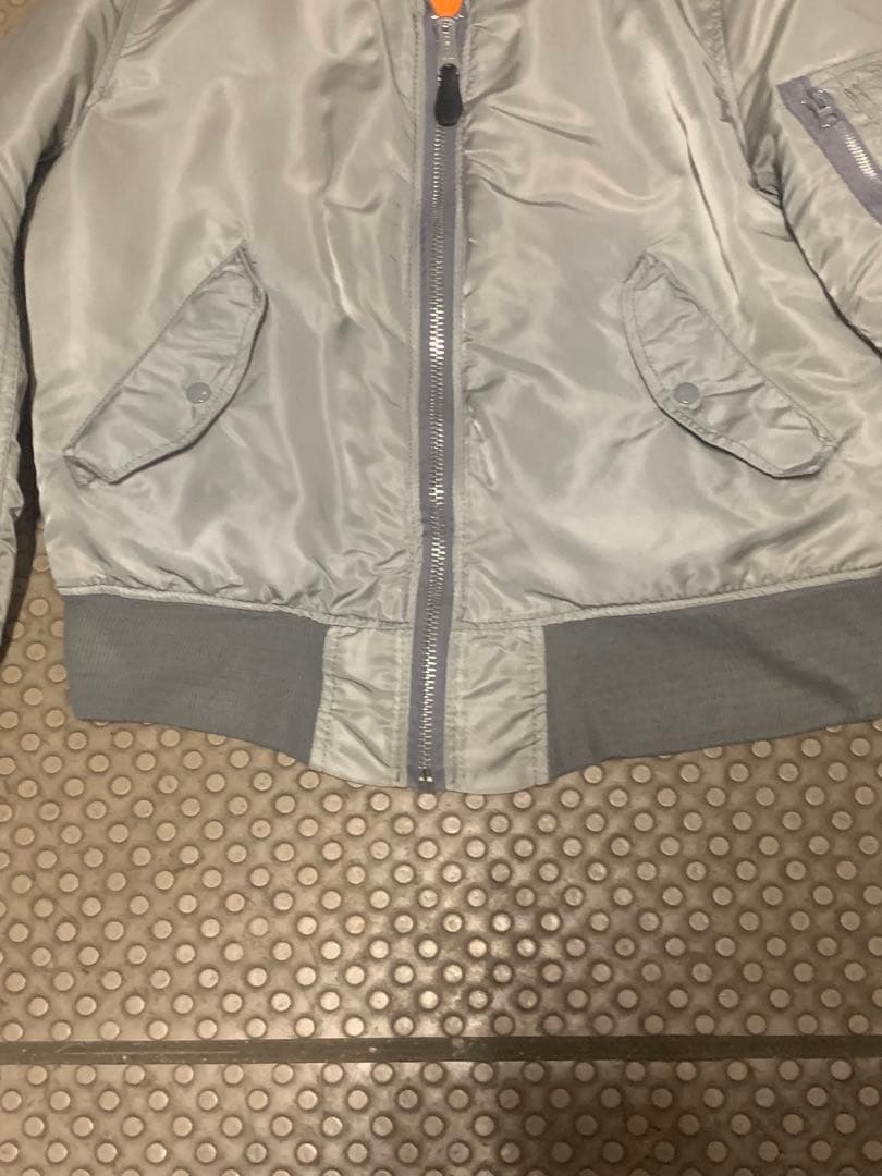 Alpha MA-1 80-90s スモーキーグレー　シルバー