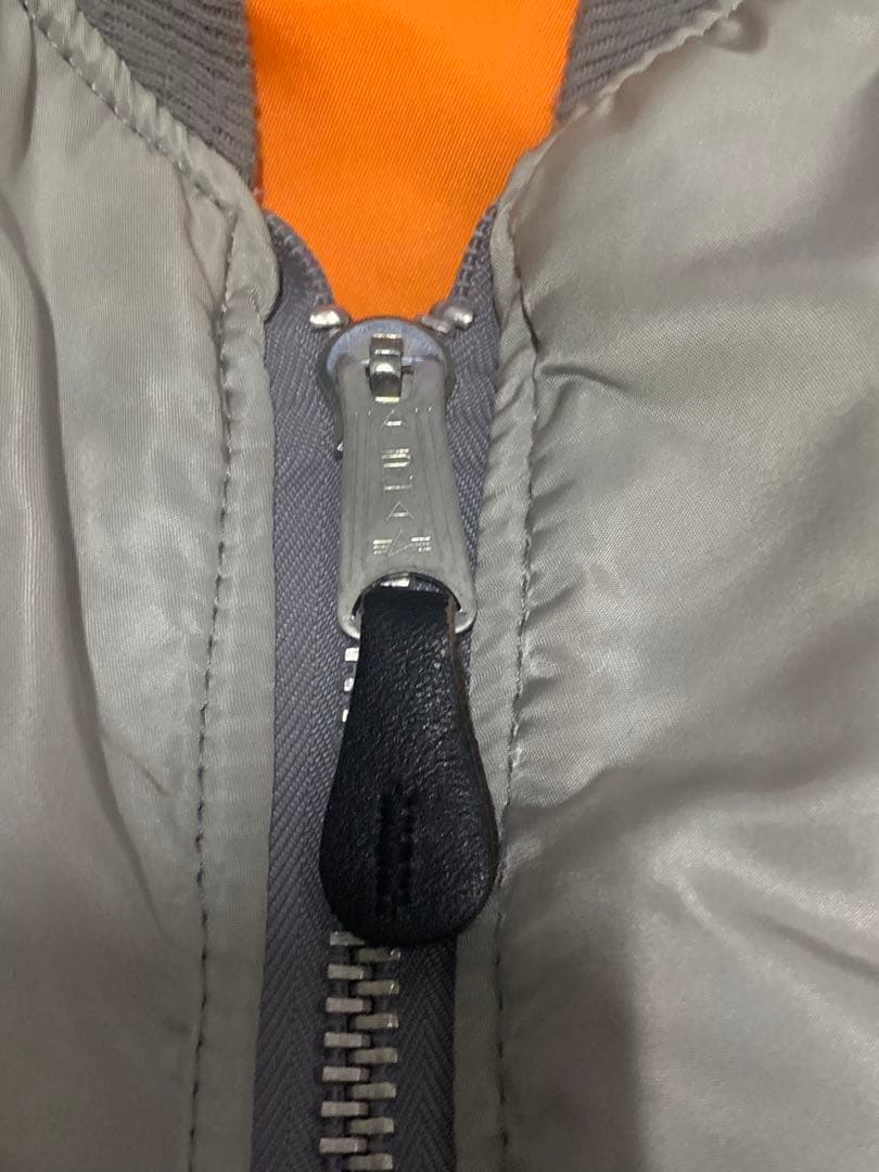 Alpha MA-1 80-90s スモーキーグレー　シルバー