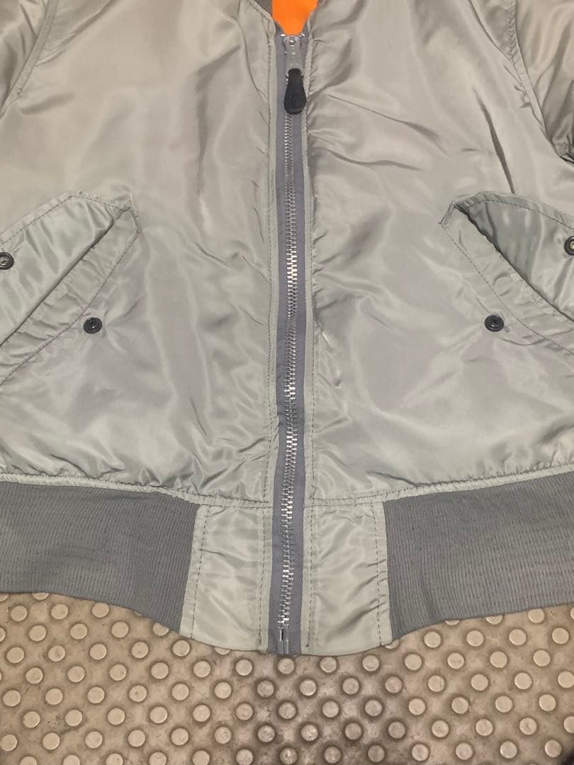 Alpha MA-1 80-90s スモーキーグレー　シルバー