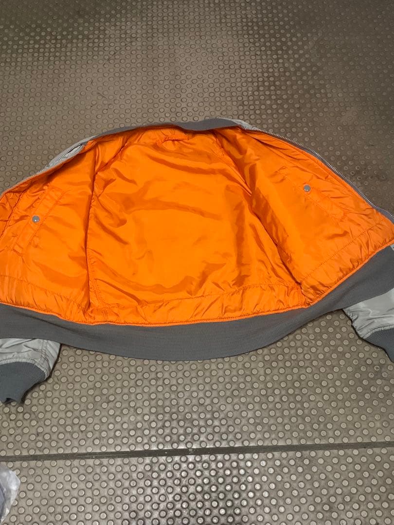 Alpha MA-1 80-90s スモーキーグレー　シルバー