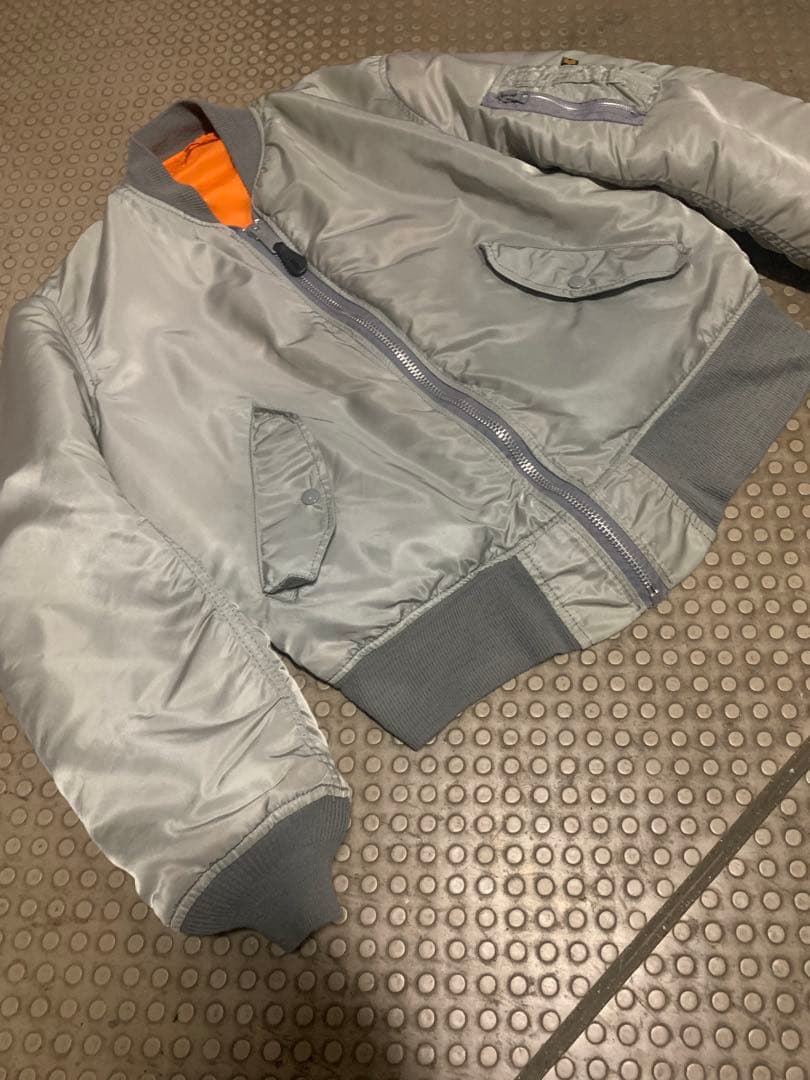 Alpha MA-1 80-90s スモーキーグレー　シルバー