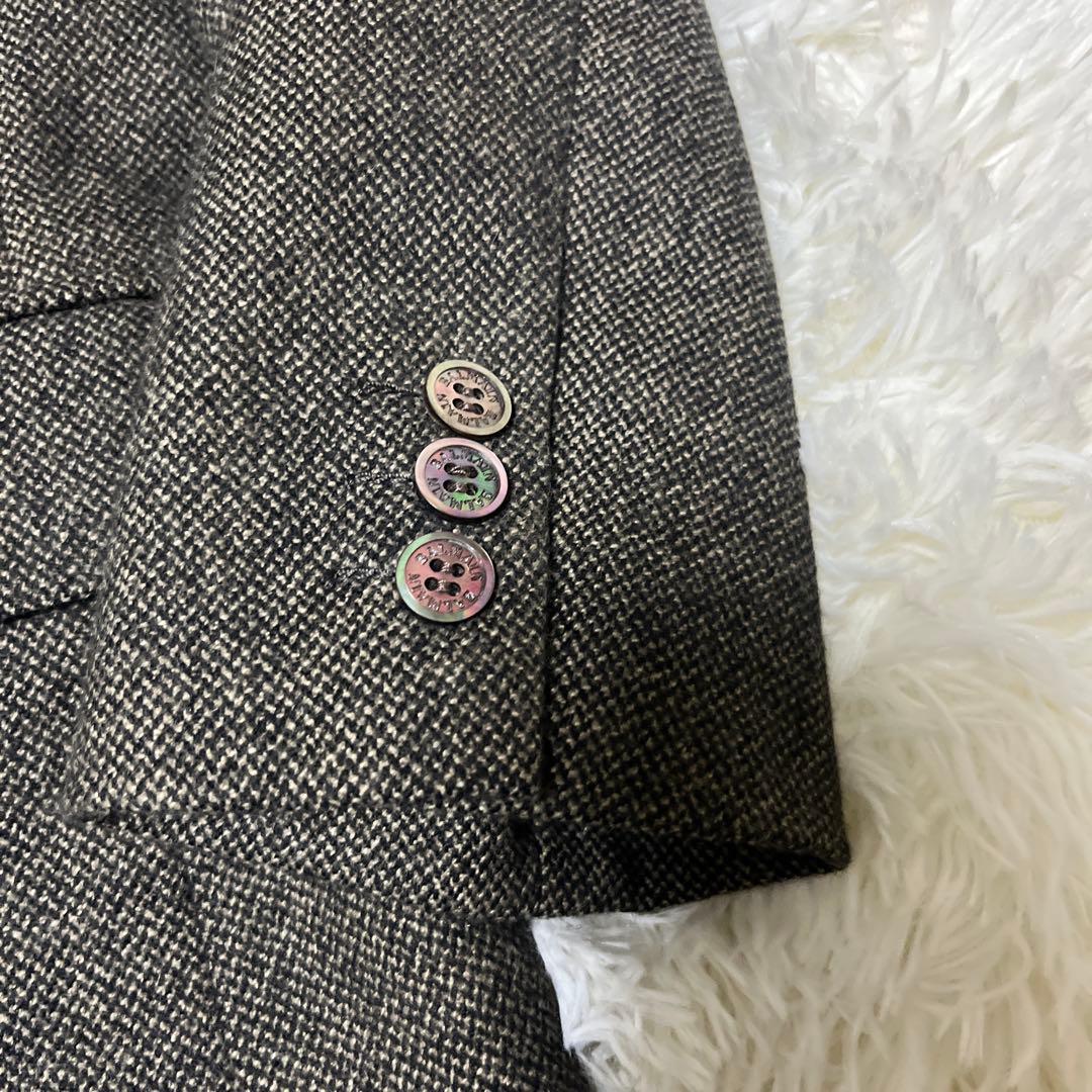【最高級】BALMAIN アンゴラ100% ツイード テーラードジャケット L