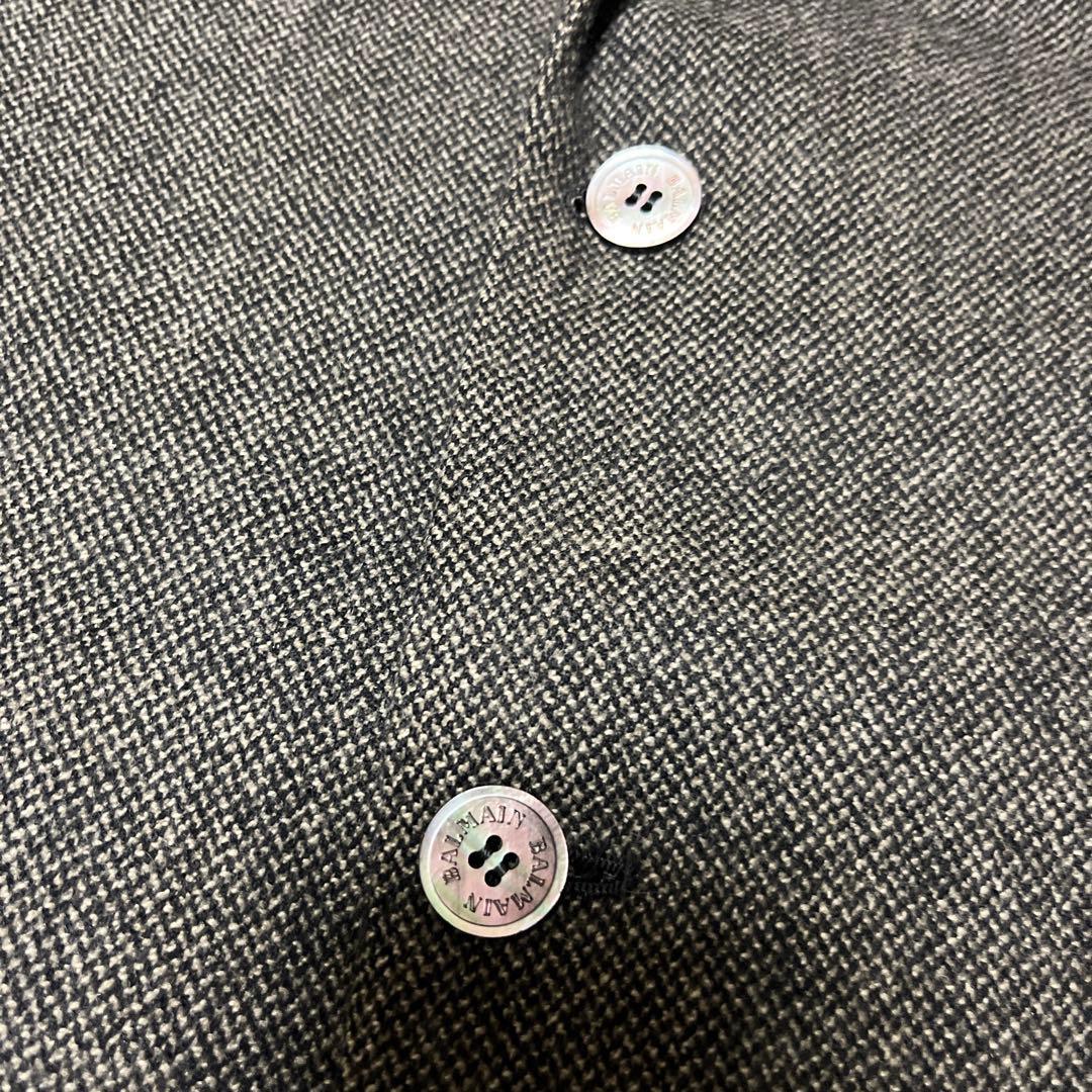 【最高級】BALMAIN アンゴラ100% ツイード テーラードジャケット L