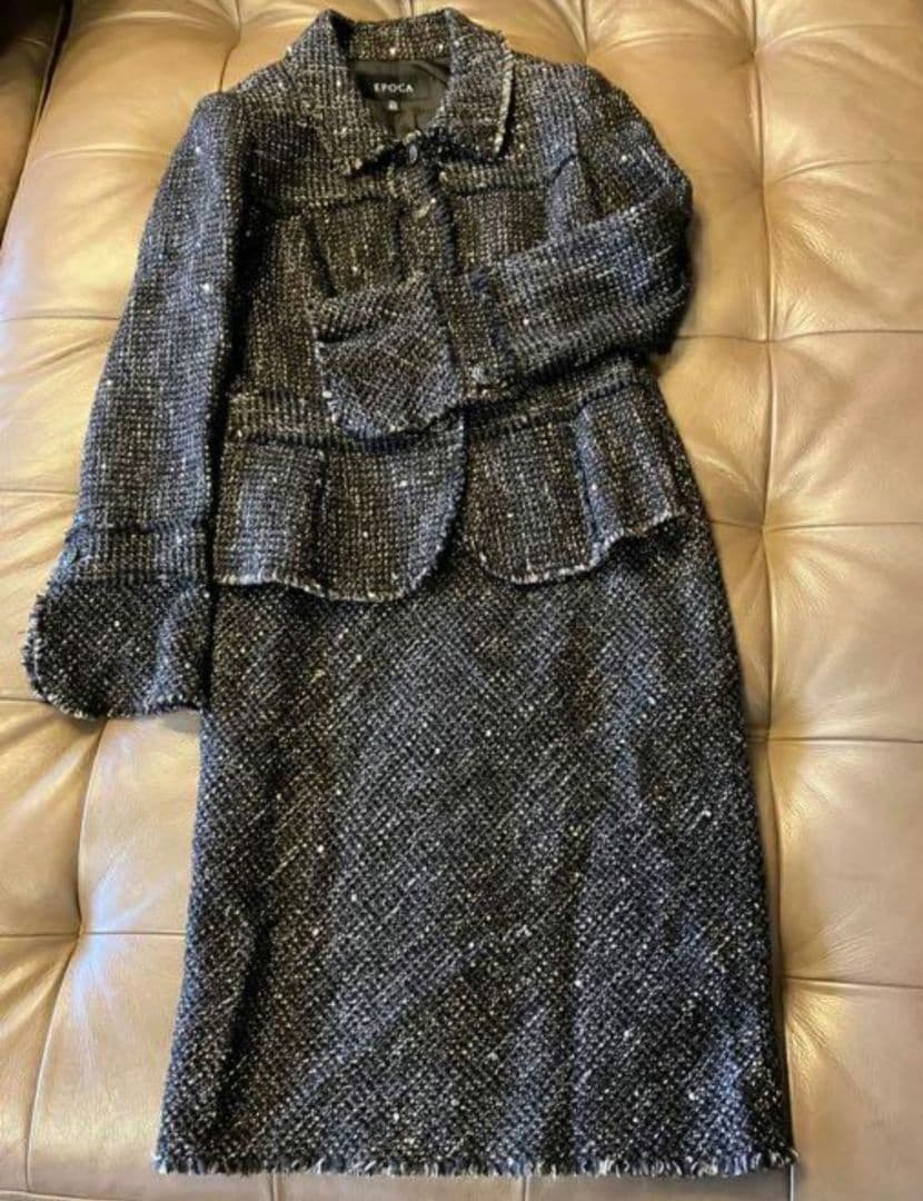 エポカ　スパンコール付きジャケット　スーツ 40