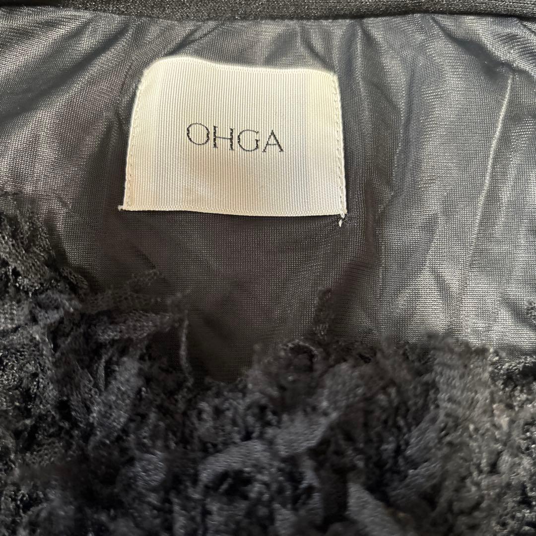 美品 OHGA オーガ モケベスト ブラック