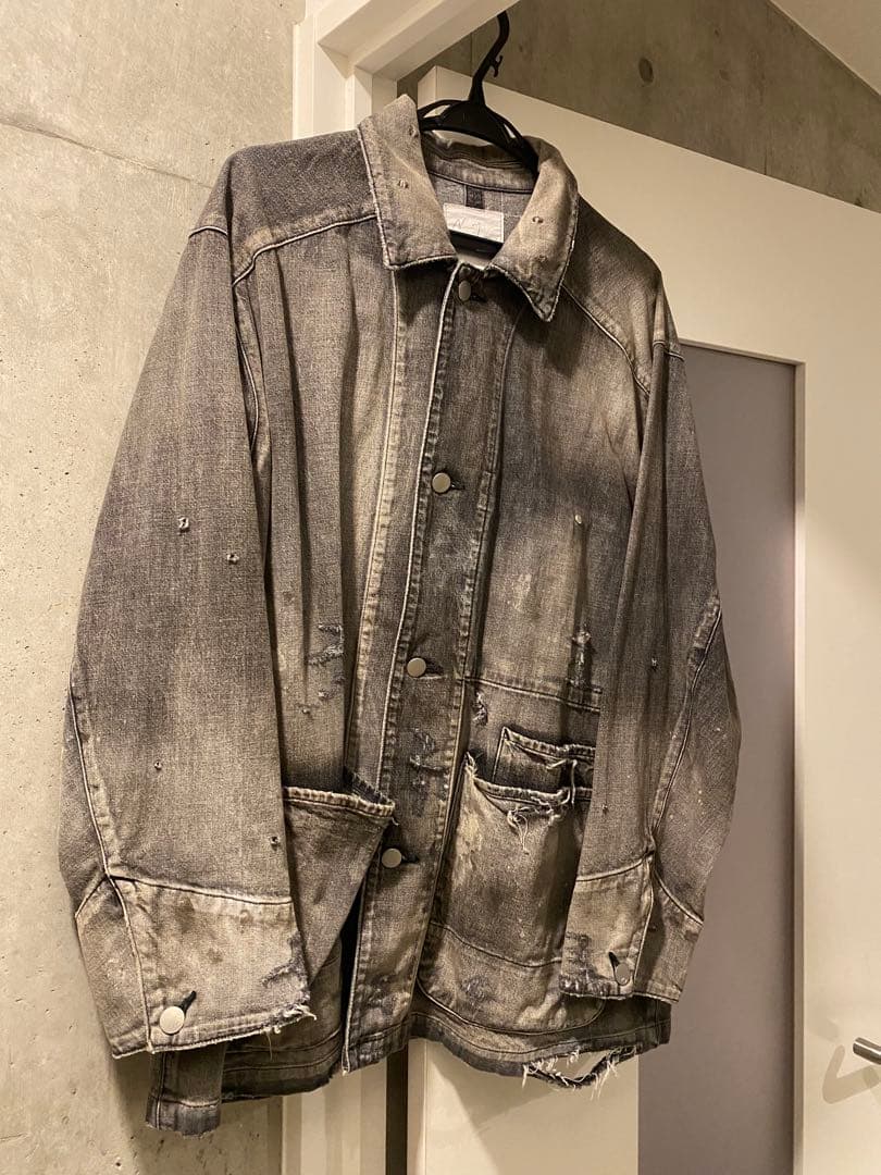 Ancellm アンセルム グレー デニムカバーオール