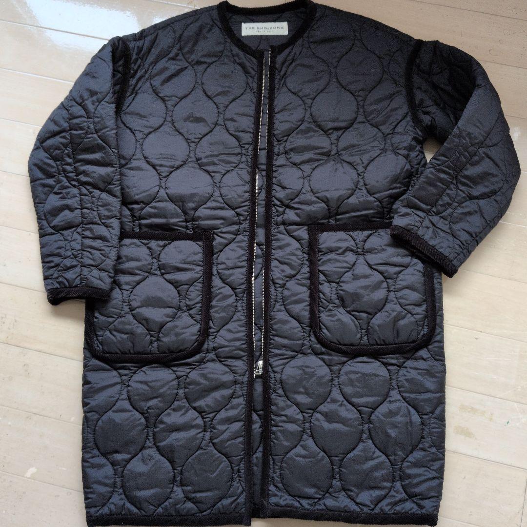 THE SHINZONE ノーカラーキルティングコート