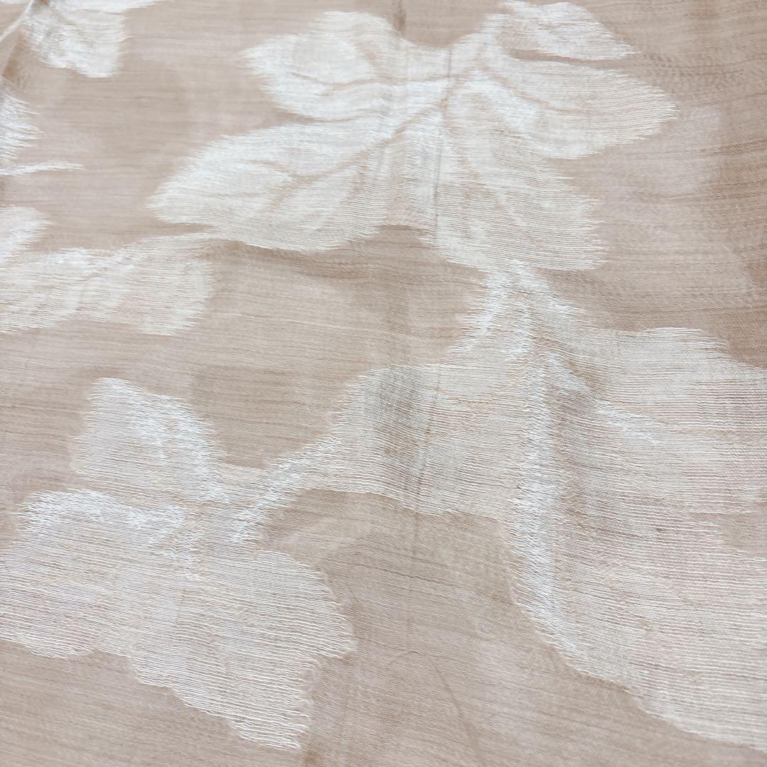 美品 Loro Piana ロロピアーナ カシシル リネン 大判ストール 刺繍