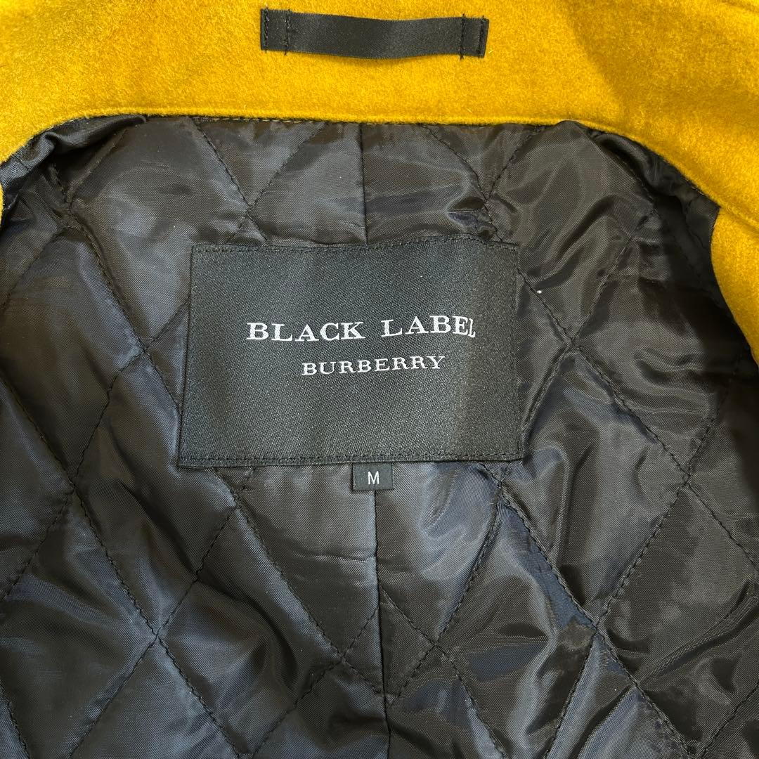 【美品】バーバリーブラックレーベル Pコート ジャケット ウール マスタード M