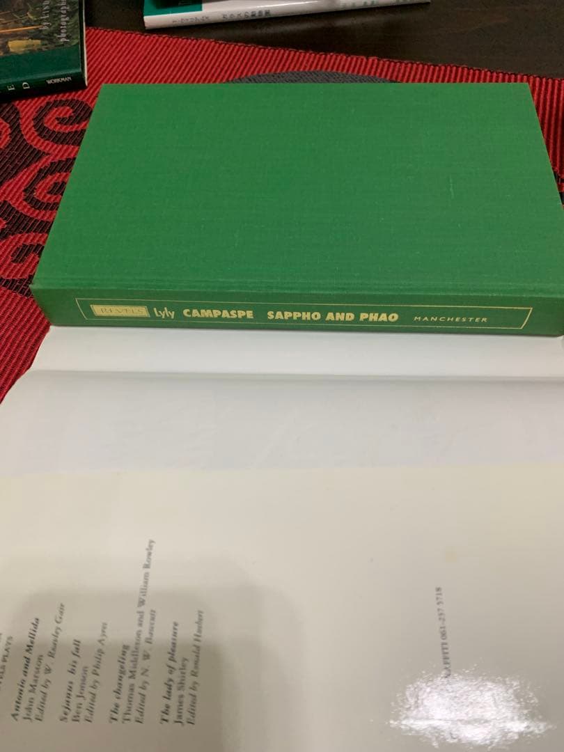 洋書 CAMPASPE, SAPPHO AND PHAO