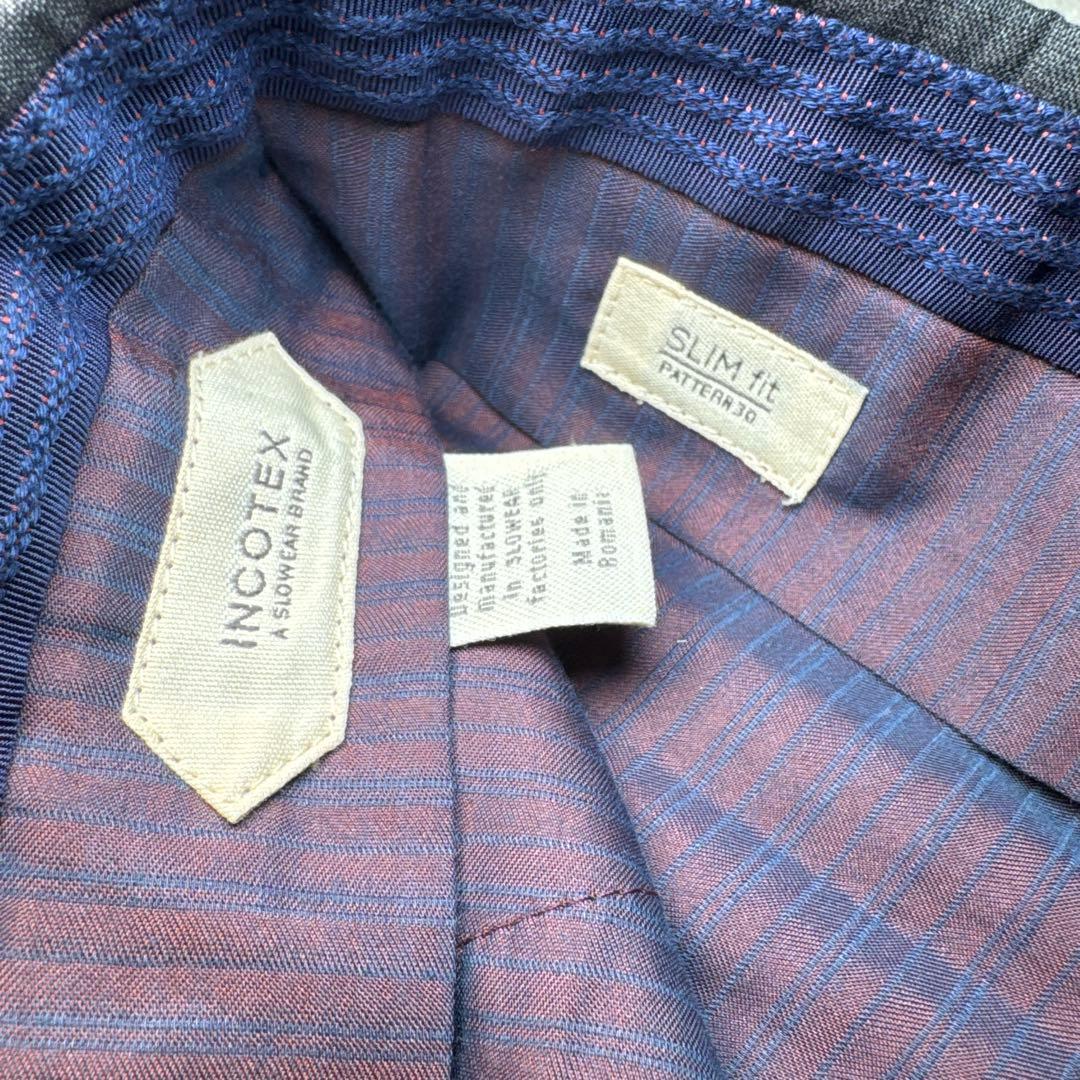 72 未使用　春夏　インコテックス　スラックス　48 グレー