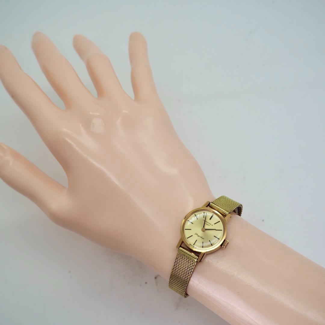 701【美品】ロンジン　時計　手巻き　フラッグシップ　ゴールド　レディース　希少