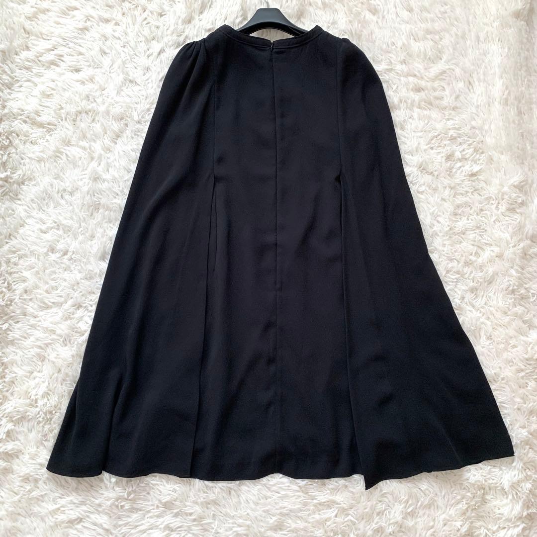 未使用級✨セルフォード 2024 ケープ ドレス メタルボタン ワンピース 黒