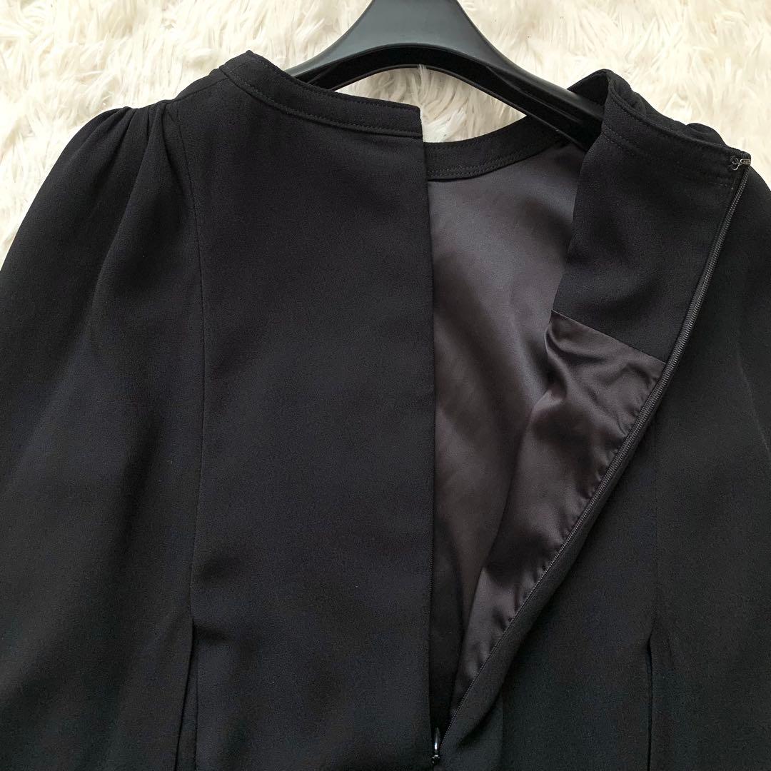 未使用級✨セルフォード 2024 ケープ ドレス メタルボタン ワンピース 黒