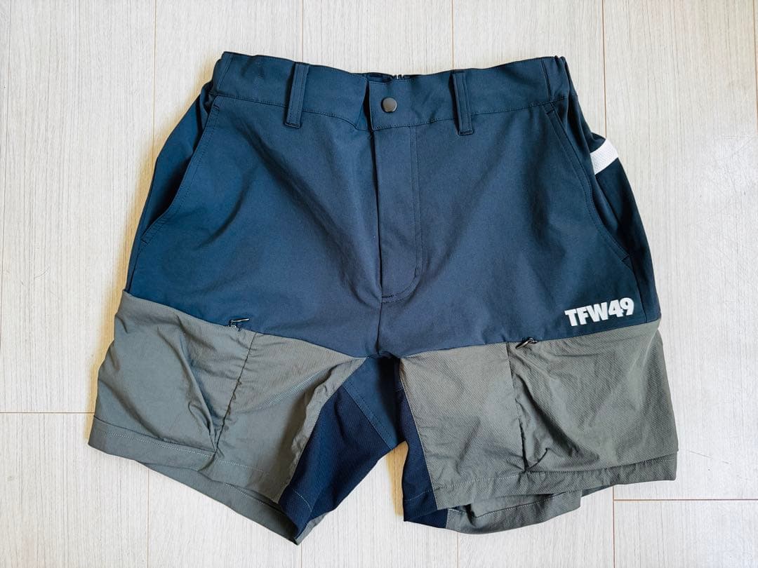 TFW49 LIGHT CARGO PANTS L 美品 BLKxKHAKI