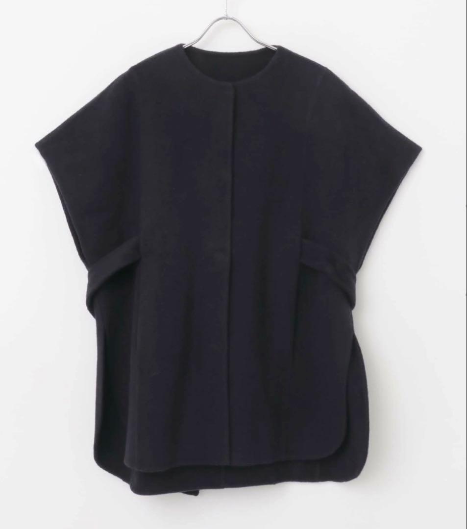 未使用級　アーバンリサーチ　ROSSO ウールカシミヤリバーポンチョコート