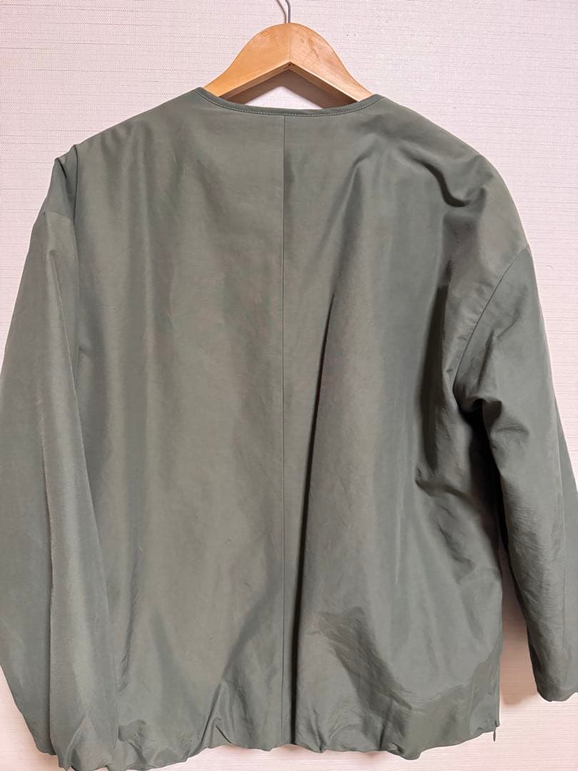 北欧暮らしの道具店　洗える ショート丈コート　カーキ