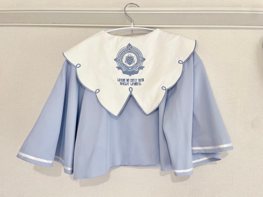 Amavel 魔法少女　マジカル　ケープ風アウター　サックス