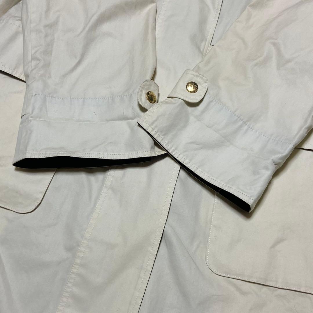 【美品】バーバリー アーカイブロゴ 裏地チェック ロングコート サイズM