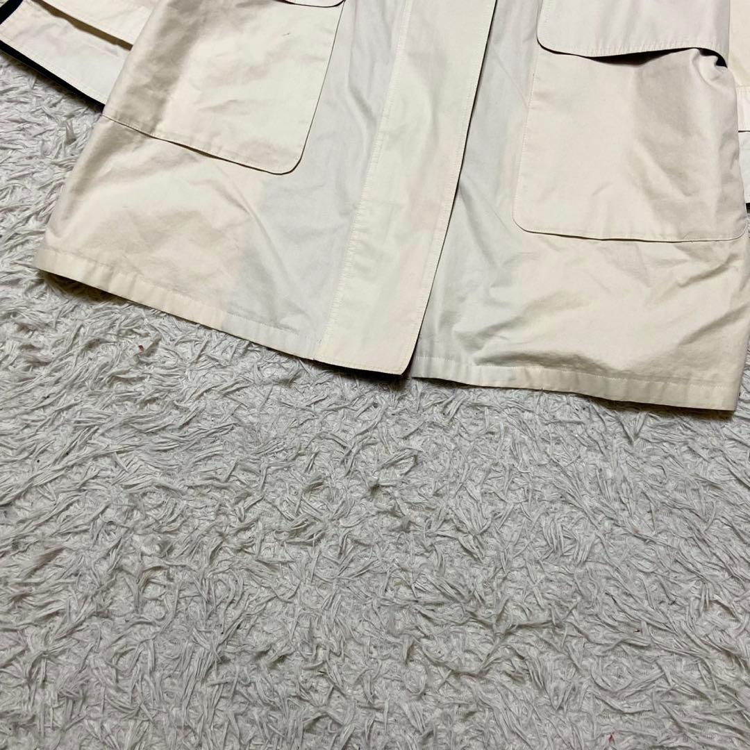 【美品】バーバリー アーカイブロゴ 裏地チェック ロングコート サイズM