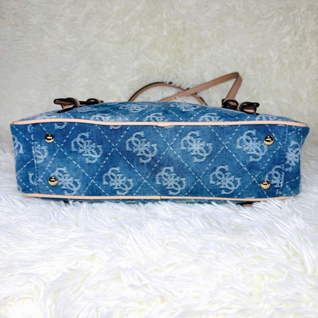新品 未使用 GUESS ゲス ショルダーバッグ モノグラム デニム