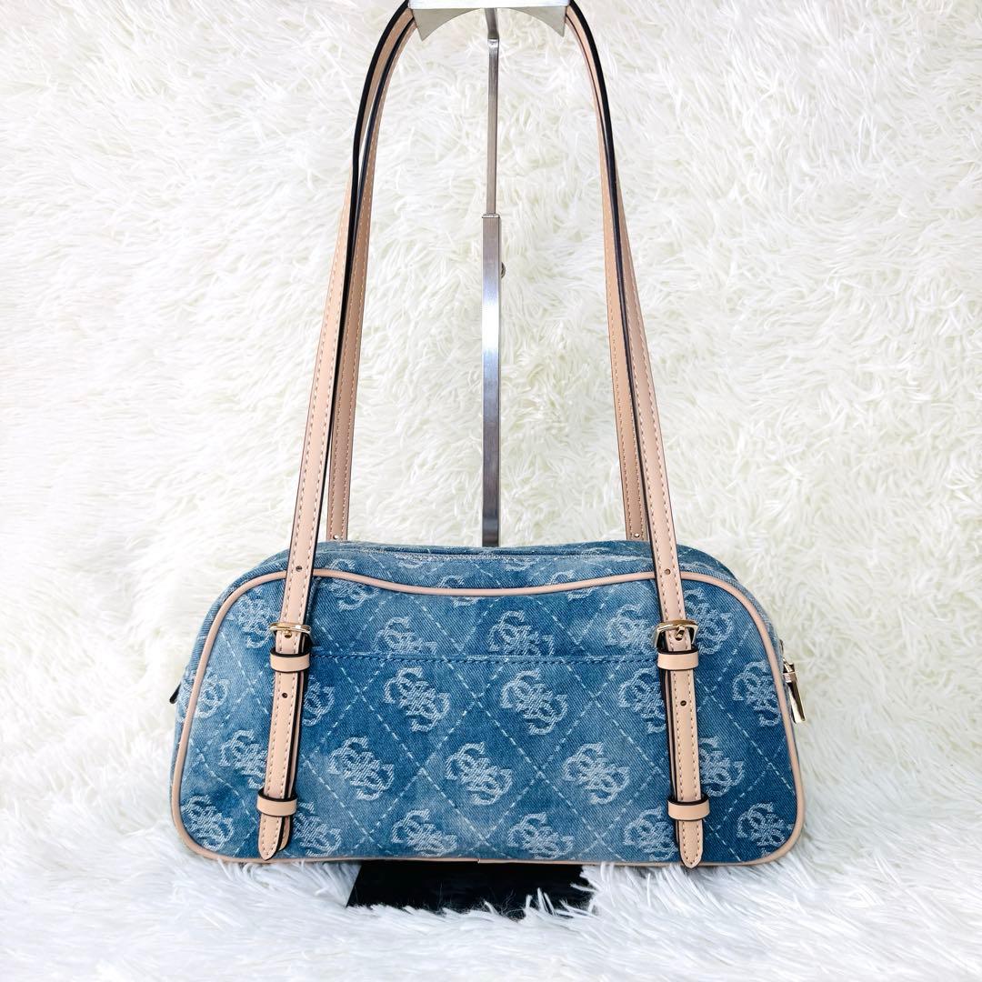 新品 未使用 GUESS ゲス ショルダーバッグ モノグラム デニム