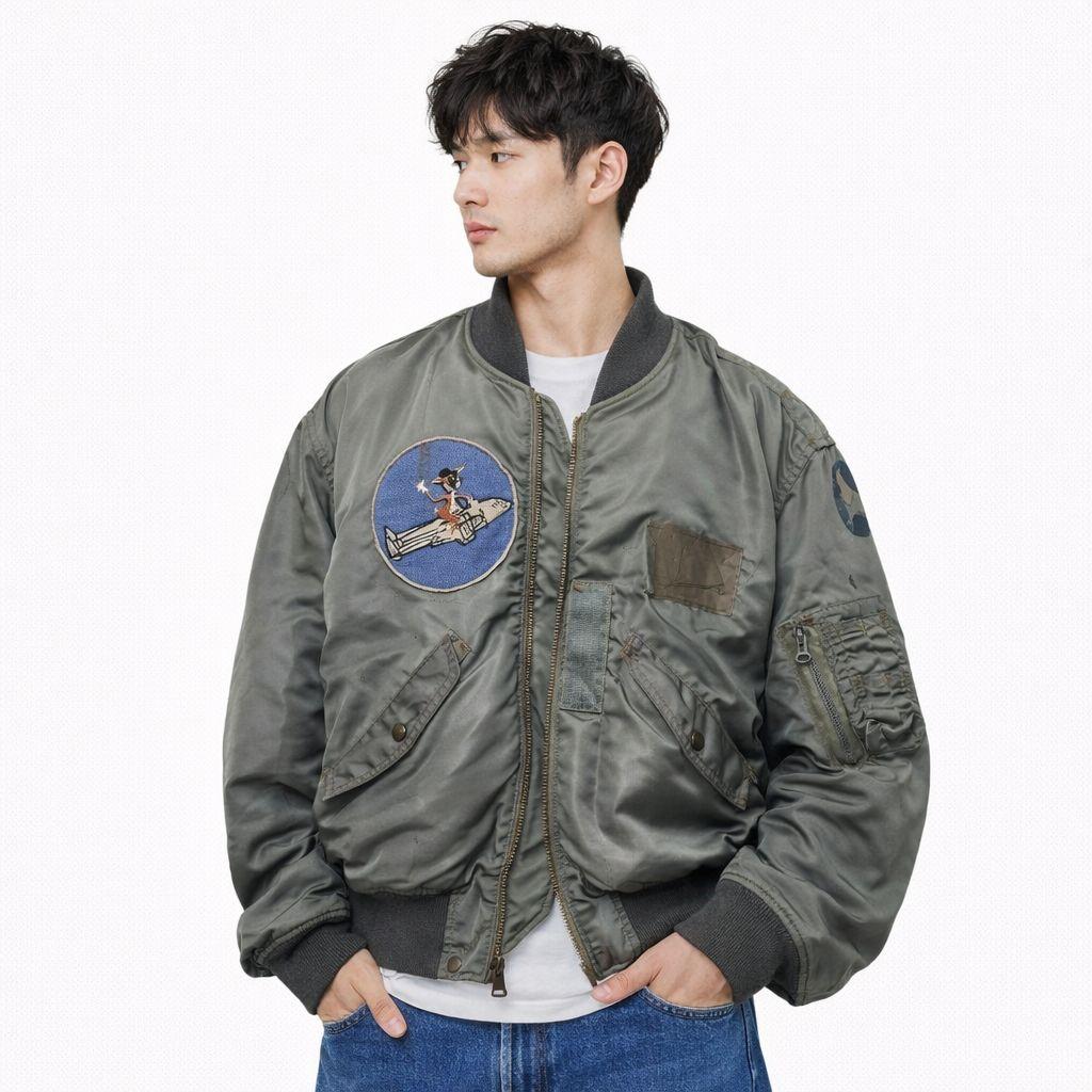 実物 USAF L-2B 50s Blue Anchor フライトジャケット