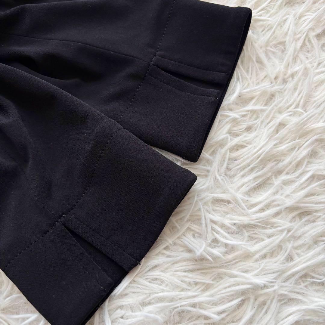 kayme ケイミー ストレッチジャージーワンピース Aライン 洗える 黒 M