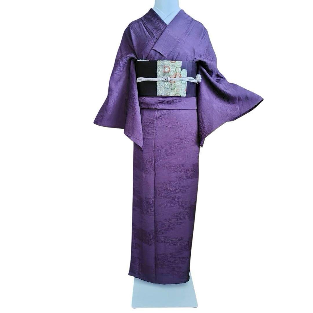 み*み様 美品　袷　式典用　普段用　地紋　色無地　フルセット　ゆったり