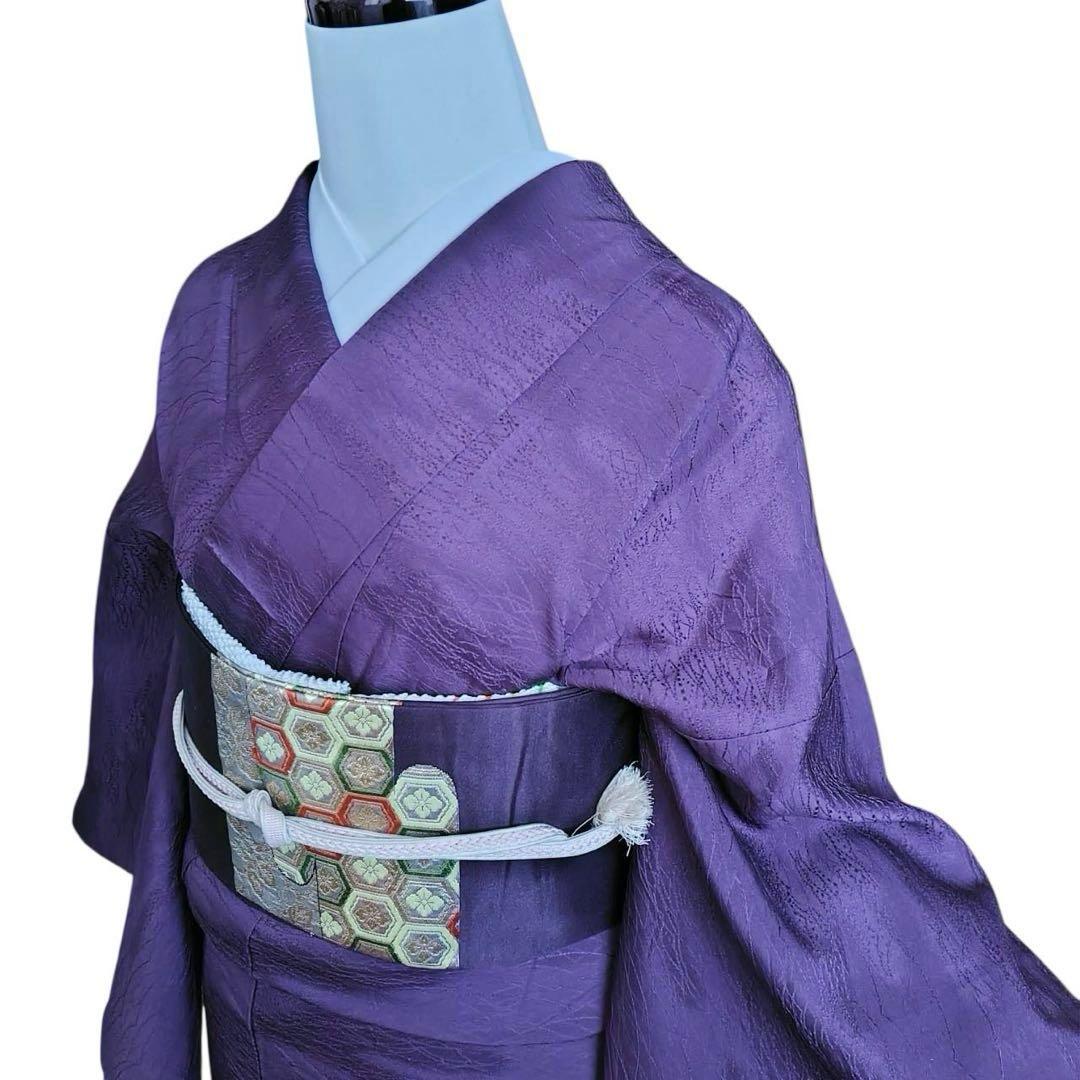 み*み様 美品　袷　式典用　普段用　地紋　色無地　フルセット　ゆったり