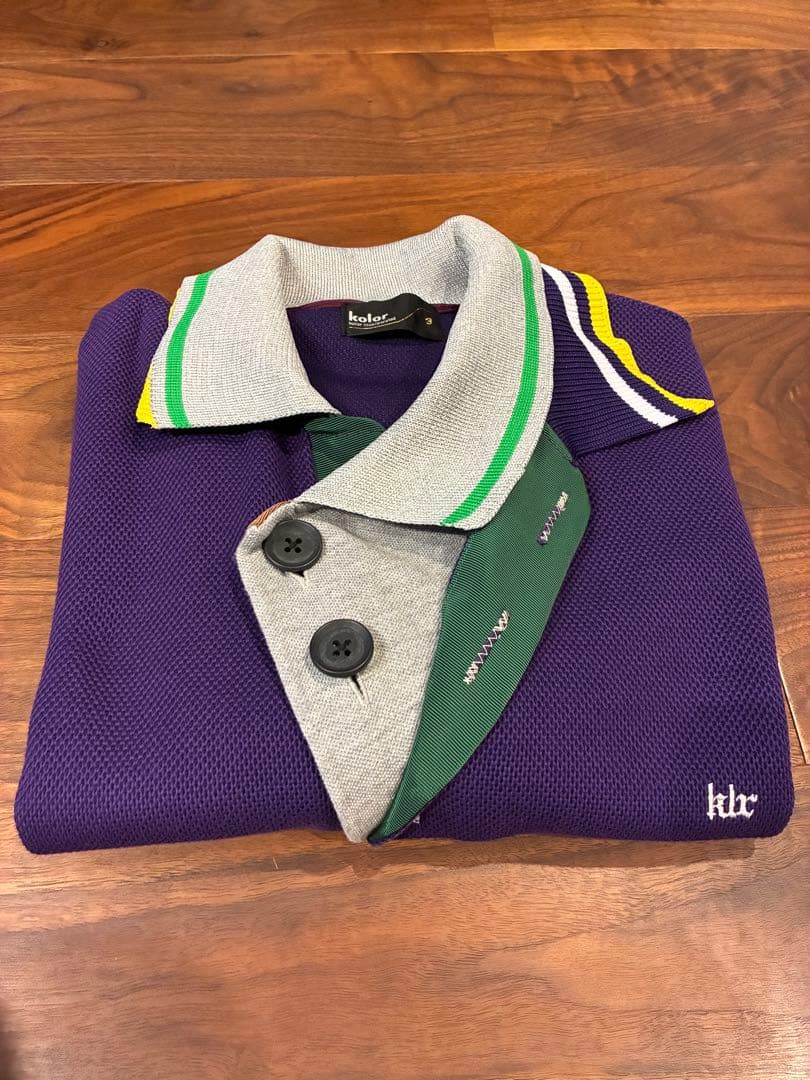 kolor ポロシャツ 紫